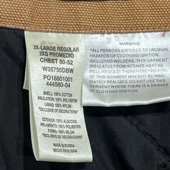 Walls Blizzard Jacket Men’s 2 XL Barn Coat Work Cotton Canvas Rugged Insulated - Picture 11 of 15